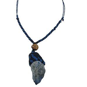 Shamanic Necklace Macrame Stones Handmade Natural Stone